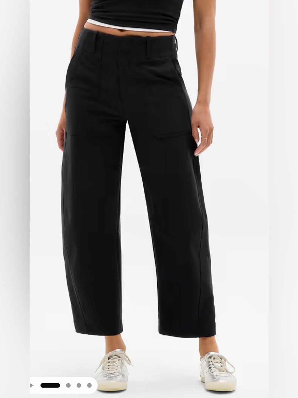 Athleta Black SKYLINE HIGH RISE BARREL LEG PANT Size 4